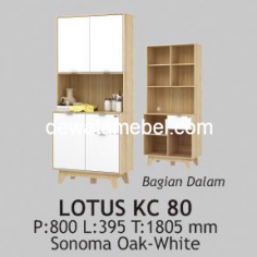 Kitchen Cabinet - Activ Lotus KC 80 / Sonoma Oak - White